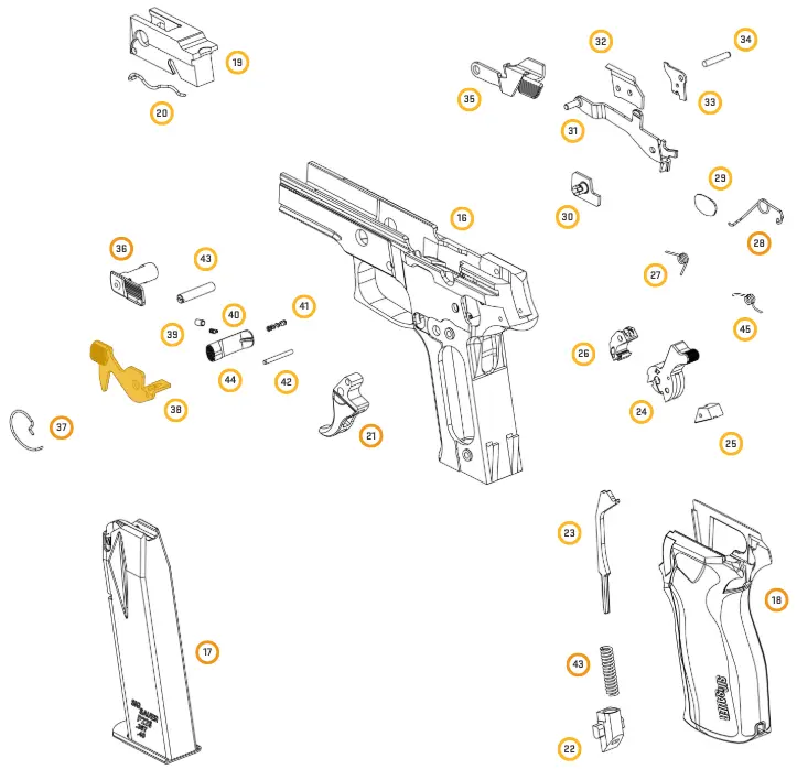Sig Sauer P226 Decocking Lever | Blue Fieldsports
